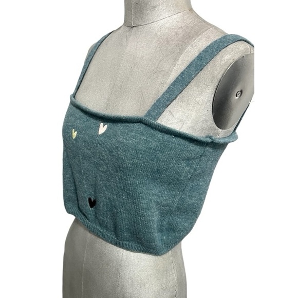 Witty Fox Young Contemporary Cropped Strappy Tank Sweater Size XL - Picture 2 of 7